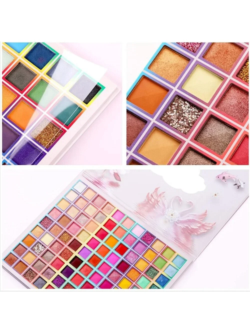 Vibrant 99 Color Eyeshadow Palette - Matte, Shimmer & Glitter Long-Lasting